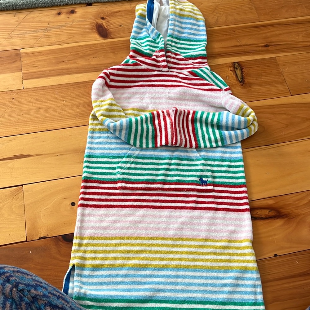Mini Boden toweling hoodie (size 6-7)